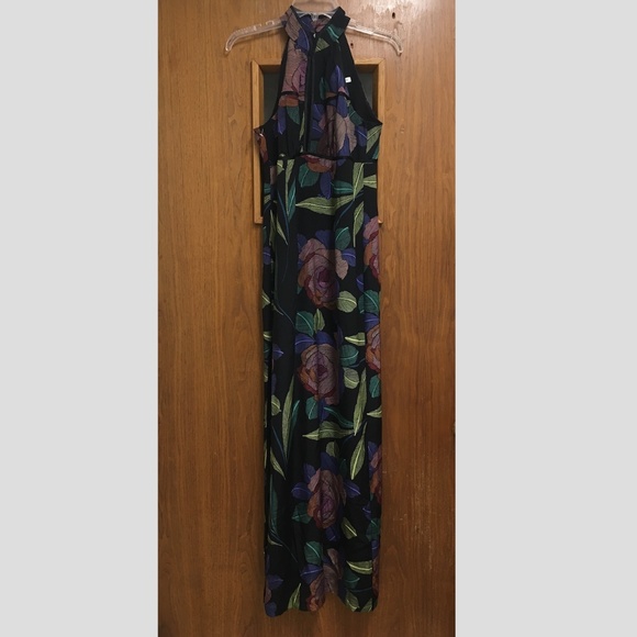 NWT TRINA TURK Silk Floral Maxi Dress Side Slit - Picture 3 of 14
